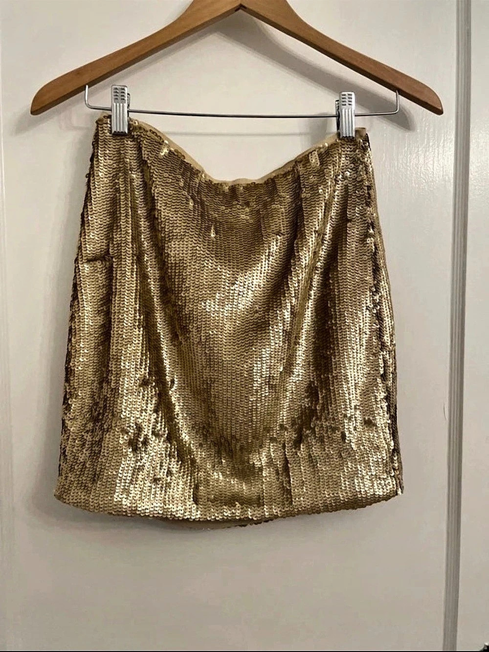 J. crew Gold Sequin Mini Skirt